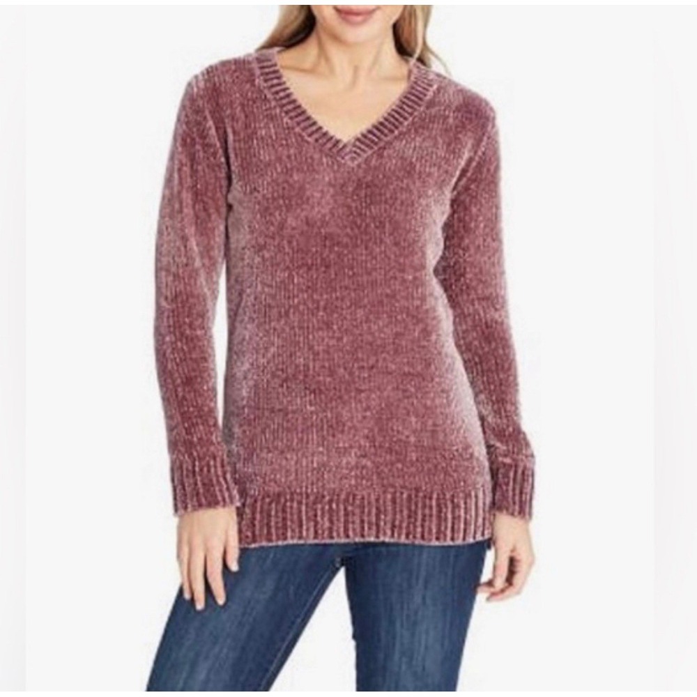 Orvis Women's Misty‎ Lavender Mauve Soft Cozy Chenille Knit Pullover Size Small
